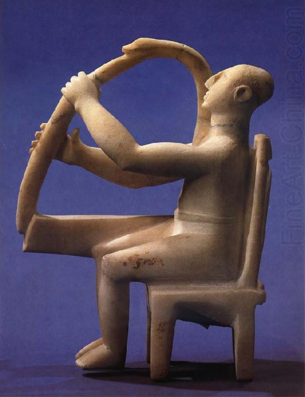 Seated Harp Player, unknow artist